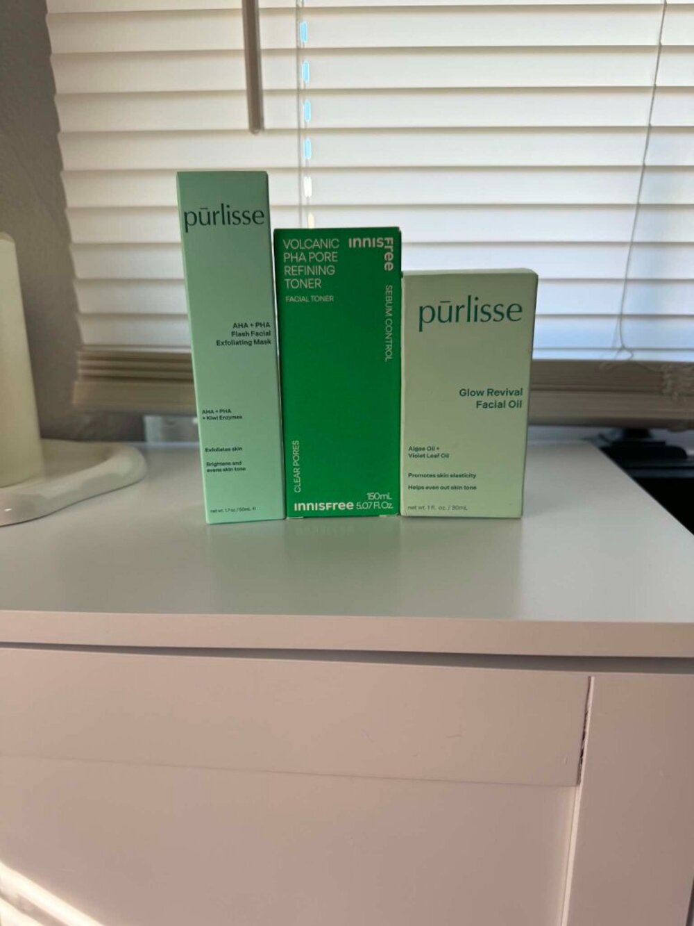 Purlisse Mask, Innisfree Toner & Purlisse Face Oil Bundle